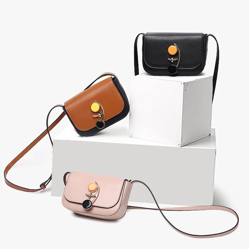 

Genuine Leather Saddle Bag Designers Bags Famous Brand Women Messenger Crossbody Bags 2019 Small Female Shoulder Bags With Lock