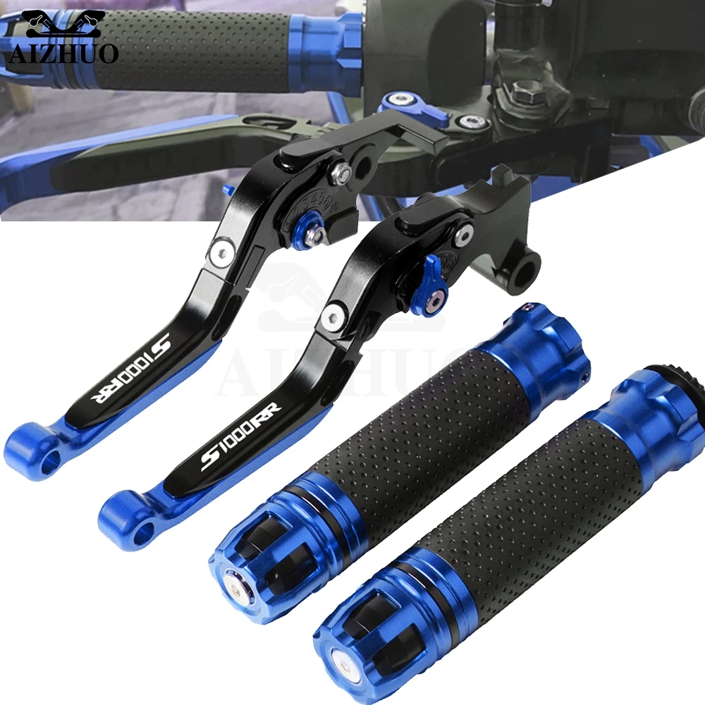 

Brake Clutch Lever Extendable+Hand Grips Handlebar For BMW S1000RR S1000 RR S 1000RR S 1000 RR 2015 2016 2017 2018