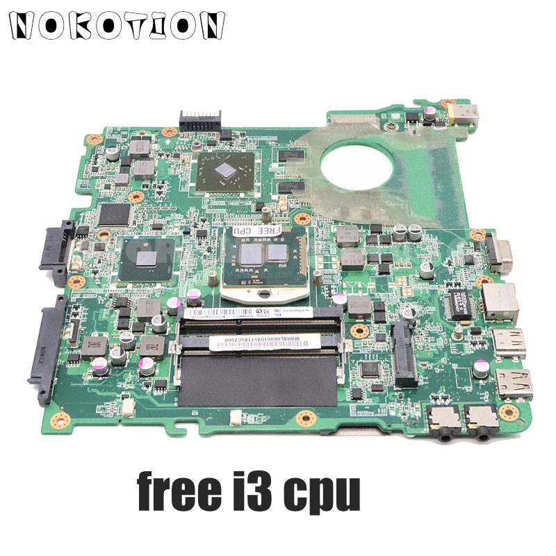 Материнская плата NOKOTION MBRBL06001 для ноутбука Acer aspire 4738 4738G 4738Z 4738ZG DA0ZQ9MB6C0 HM55 DDR3 512 Мб GPU