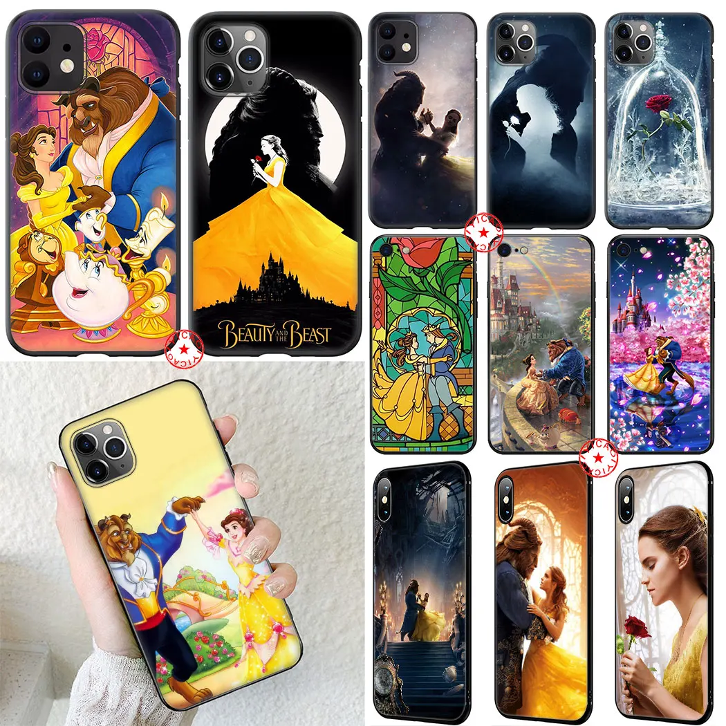 Красота и с рисунком из мультфильма Красавица Чудовище мягкий силиконовый чехол