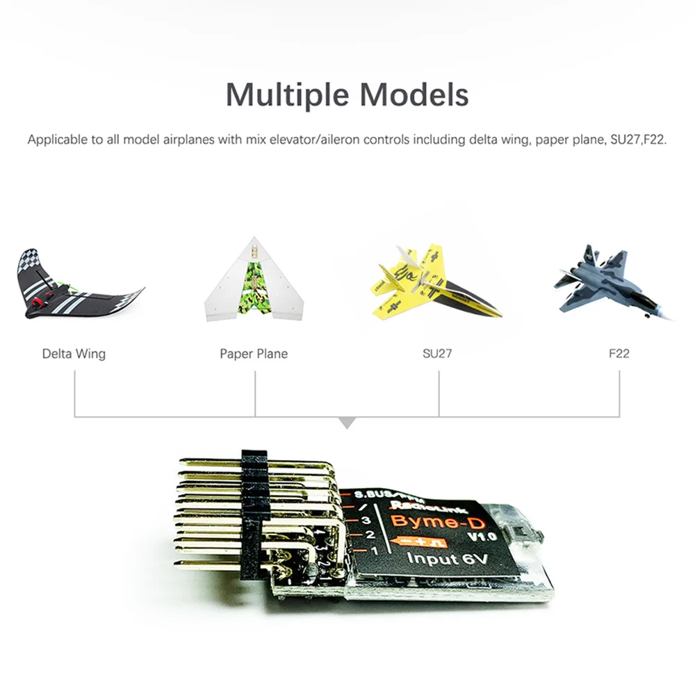Byme-D Radiolink Byme-D Byme-A стабилизатор полета контроллер гироскопа баланс для SU27 F22 F3P RC самолет фиксированное дельтавидное крыло самолет - Цвет: Byme-D