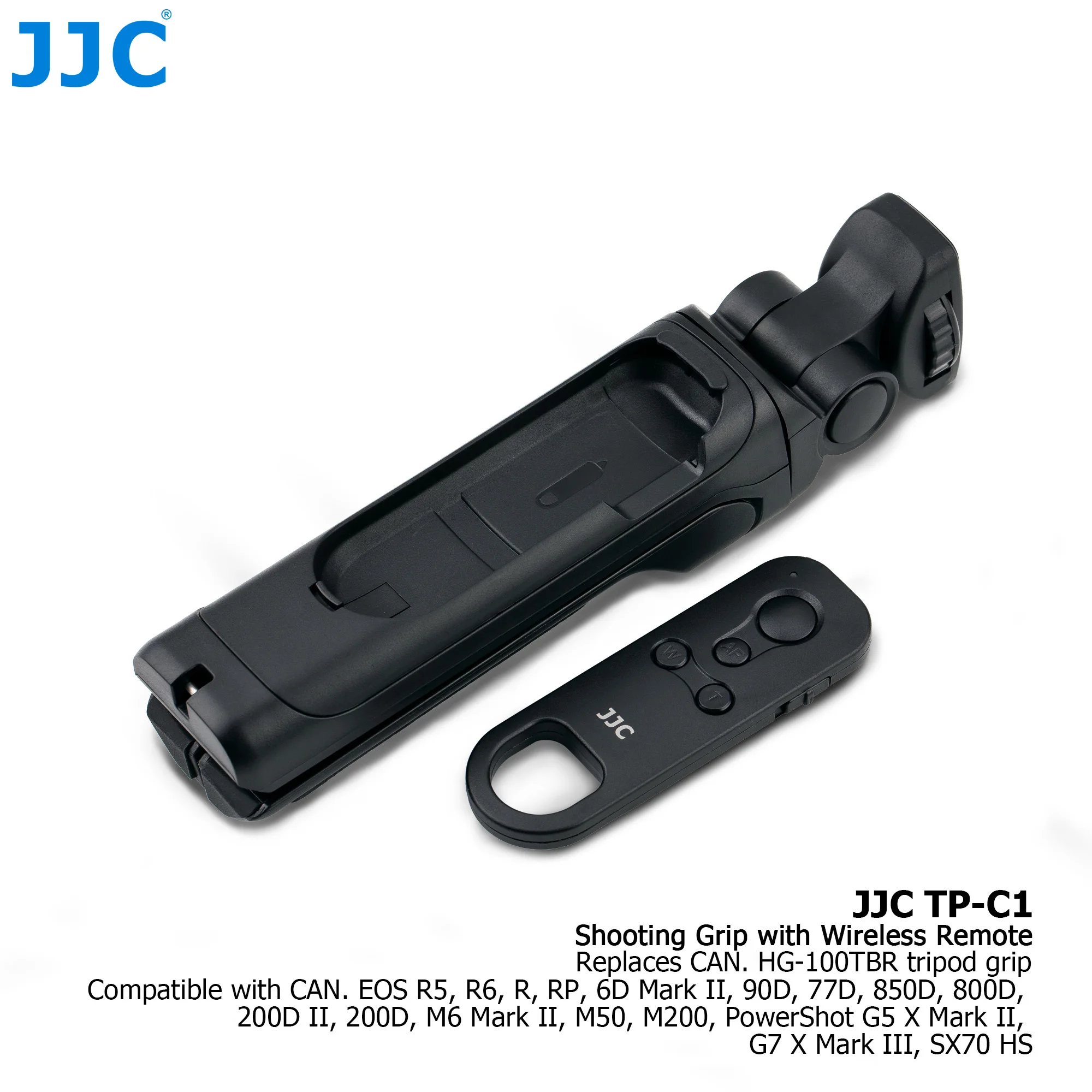 Wireless Remote Control Grip Tripod for Canon EOS R6 RP R R5 6D Mark II 200D II 90D M6 Mark II 850D M50 replaces HG-100TBR BR-E1