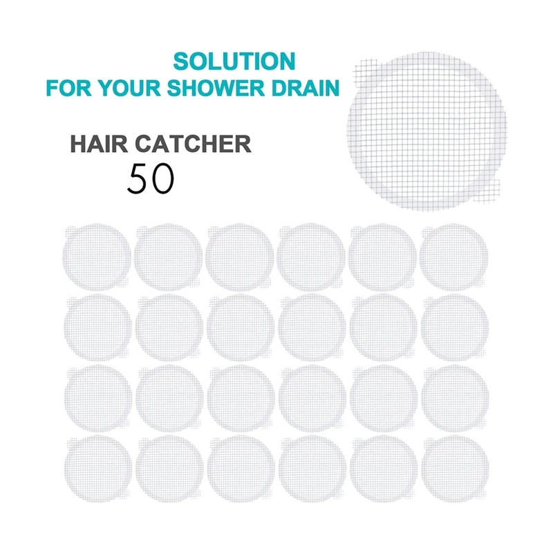 Aire Allure, 25 Pack, Disposable Shower Drain Hair Catcher Mesh Stickers 