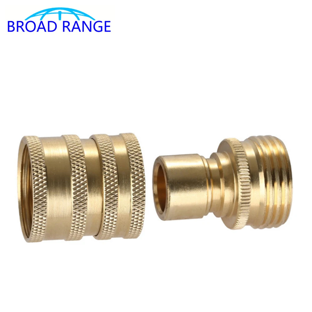 

High Pressure Washer Spary Water Gun Adaptor Brass Quick Connector 3/4 Outlet Joint Car Cleaning Machine Accessory