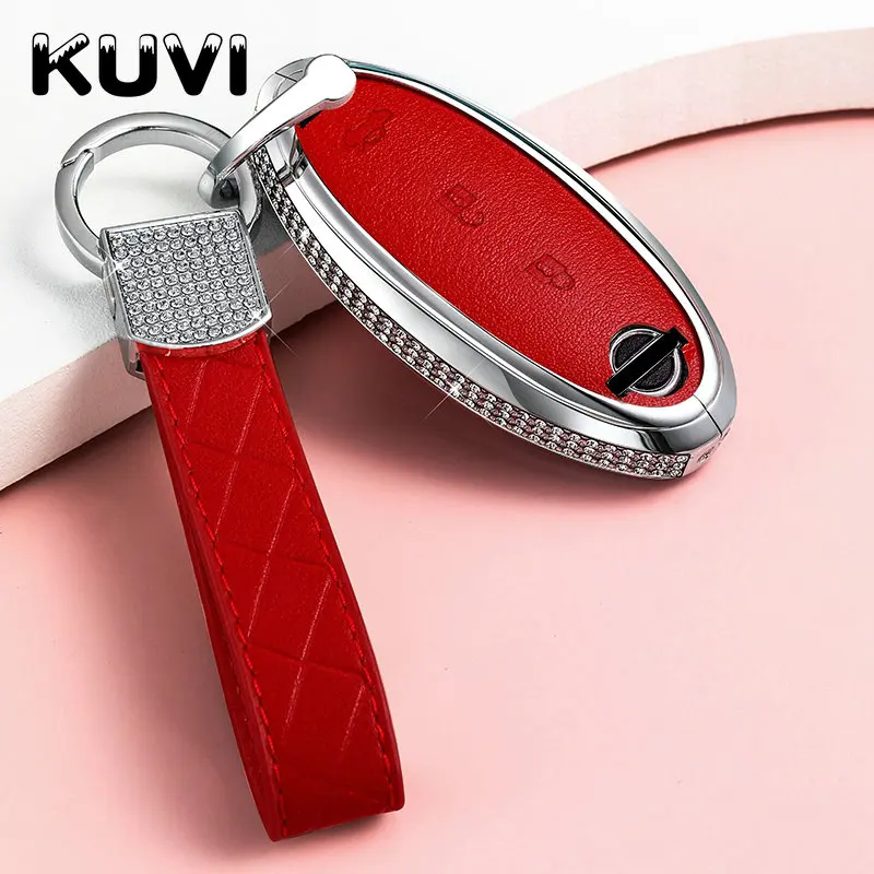 Women Leather Remote Car Key Case Cover For Nissan Qashqai Skyline Juke Alissa X-trail 3 Button Remote Protection - - Racext™️ - - Racext 33