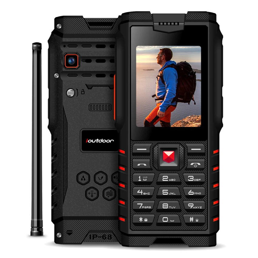 

ioutdoor 4500mAh IP68 Waterproof shockproof Russian keyboard rugged Mobile Phone 2.4" Walkie-talkie intercom FM cellphone