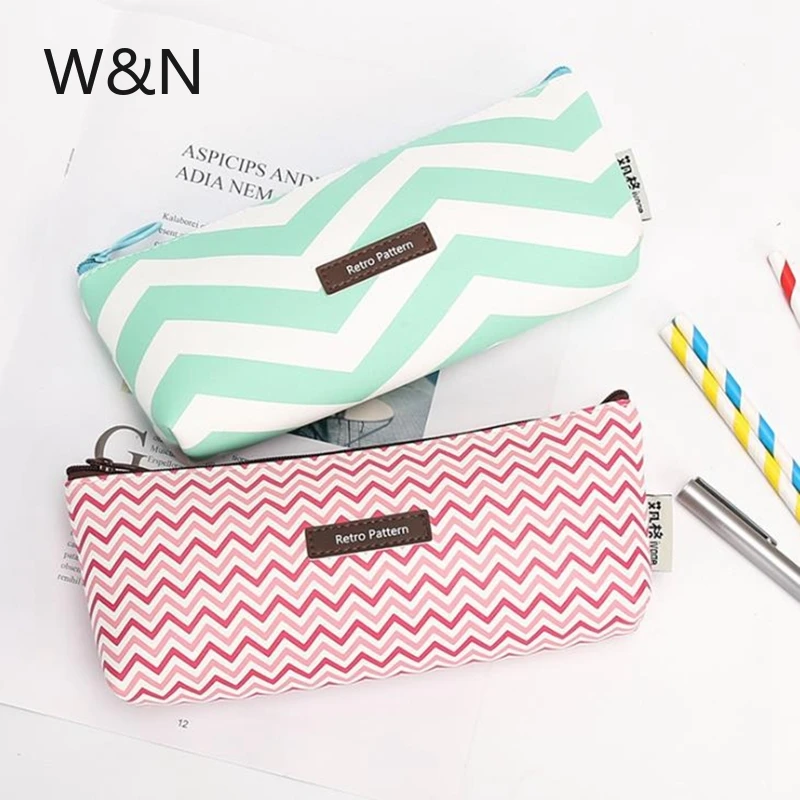 Estuches bonitos de lona a rayas para lápices, estuches escolares niñas, material escolar, papelería, estuche para estudiantes, caja de lápices, Kalem Kutusu|Bolsas para lápices| - AliExpress