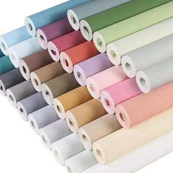 

Modern Minimalist Solid Color Milk Tea Clothing Store Online Celebrity Live Wall Engineering Wallpaper Living Room Bedroom North