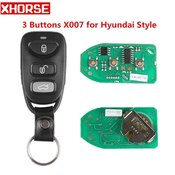 

XHORSE for Hyundai Style Universal Remote Key 3 Buttons X007 for XHORSE VVDI Key Tool 5pcs/lot