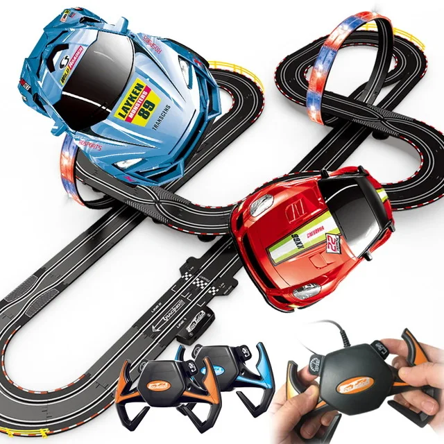 Супер звуковой Вихрь электрический трек автомобиль Детский Электрический двойной Интерактивный гоночный трек автомобиль игрушка - Цвет: 9.5mB