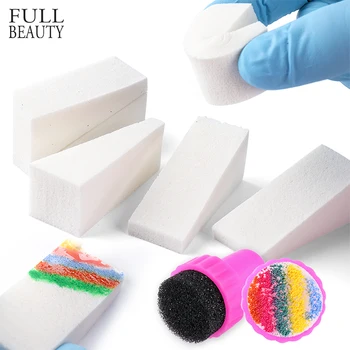 

White Triangle Sponges Nail Stamper Color Painting DIY Gradient Rainbow Designs Soft Stamper Nails Transfer Accessories CH1597