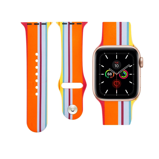 Akatsuki Sun-flower Cactus Akira For iwatch Apple Watch Strap Silicone Band Replacement 38mm 40mm 42mm 44mm Series 3 4 5 6 7 SE 16