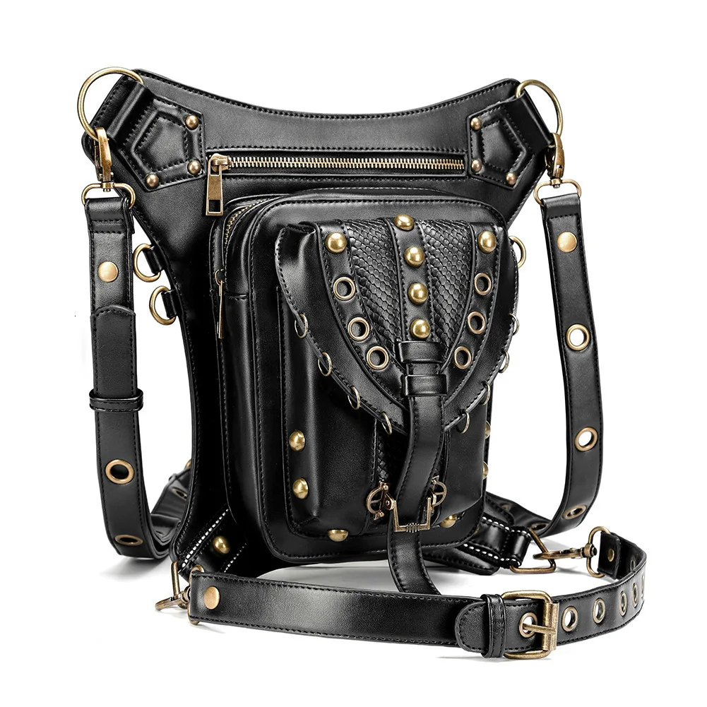 BXX/пара панк Chestpack Ретро Рок для мужчин и женщин Готический Фанни пакеты мотоциклетные ноги пакет многофункциональный нагрудная сумка ZA2157