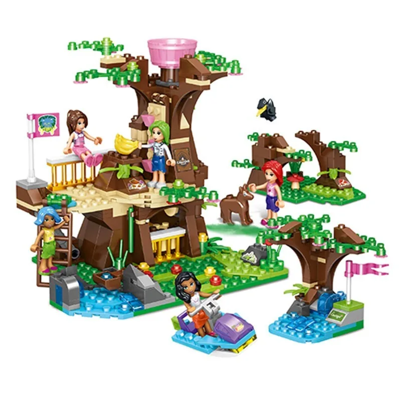 

490pcs Children's Education Building Block Girls Island Tree House DIY Building Block Gift