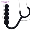 Silicone Anal Butt Plug 5 Pull Beads With Cock Ring Prostate Massager Anal Balls Anus Masturbation Erotic Anal Sex Toy For Adult 1