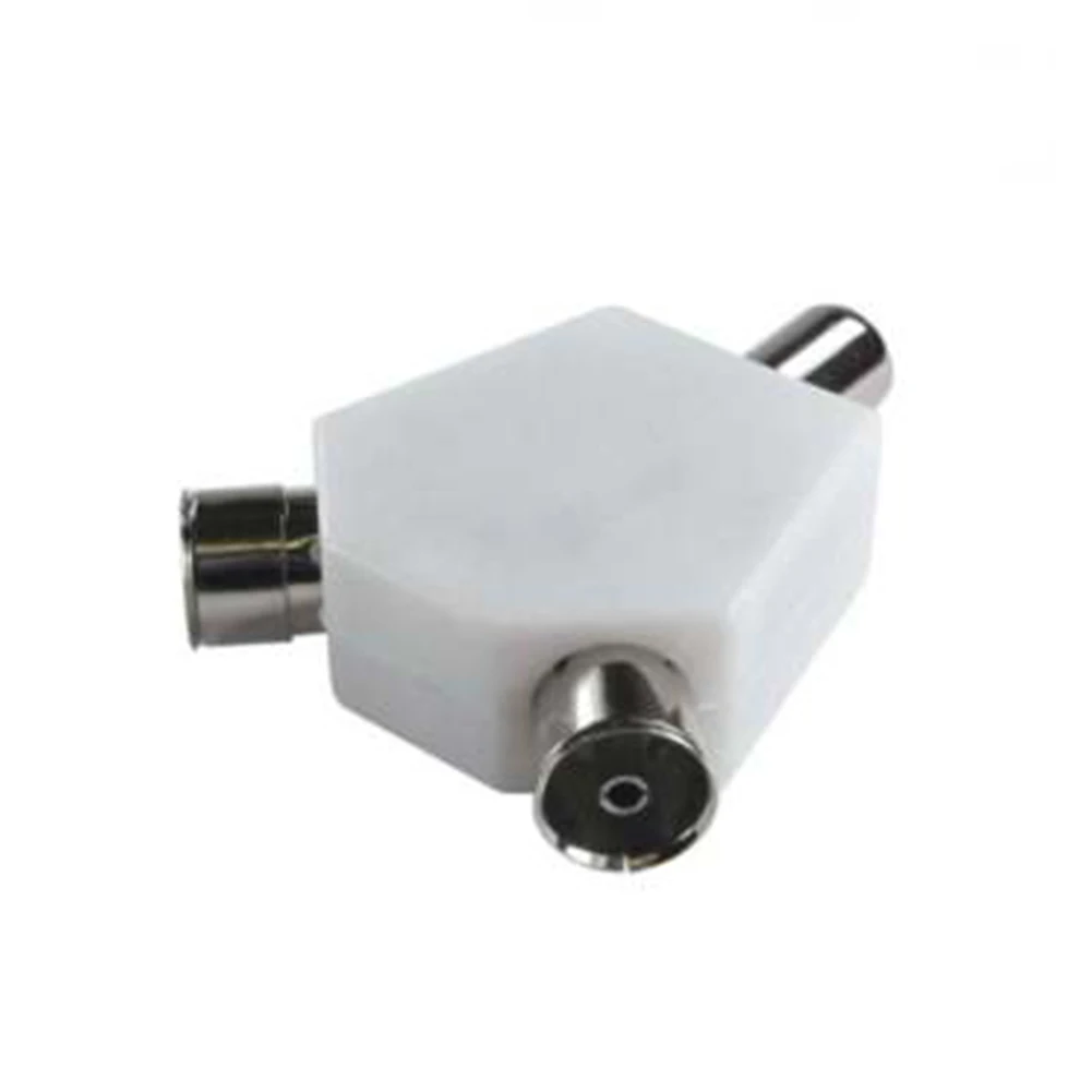 Splitter TV Aerial Male To Female Connectors Three-way Cable Adapter Coaxial |