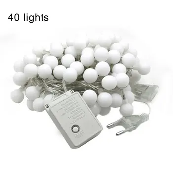 

EU Plug LED Ball Garland Lights Fairy String Waterproof Outdoor Lamp Christmas Holiday Wedding Party Lights Decoration