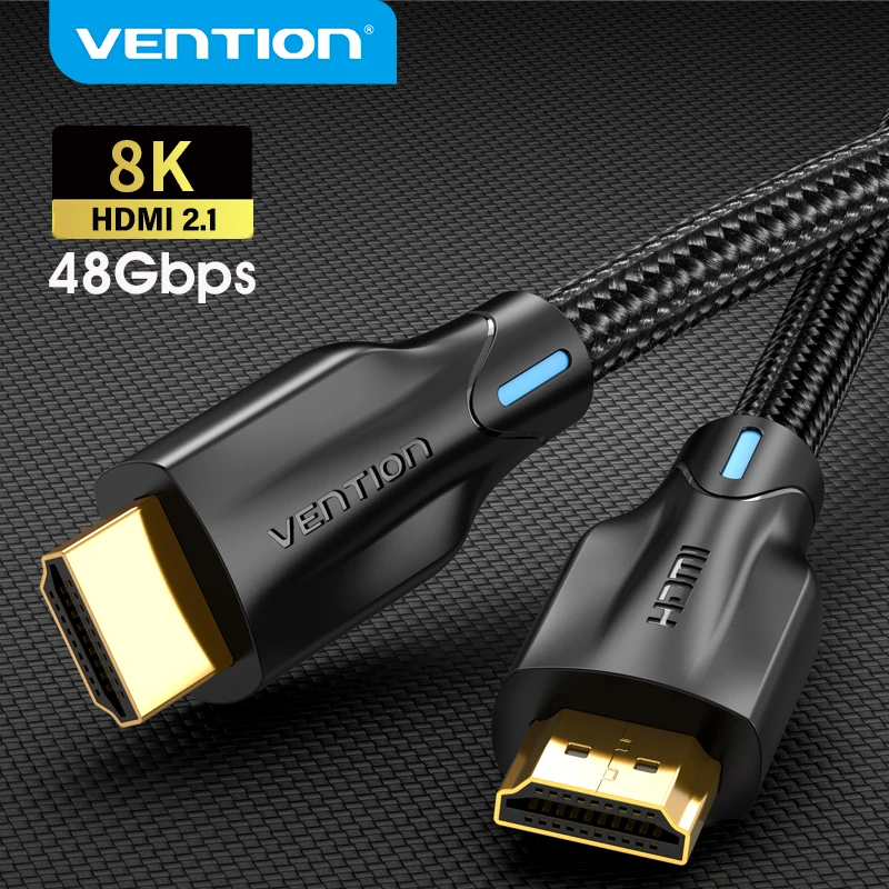 ベント-hdmi 2.1ケーブル,デジタル,8k/60hz,4k/120hz,48gbps,ps4,ps5,tvボックス,hdr10,xiaomi mi box,8k,hdmi 2.1用 Mobile