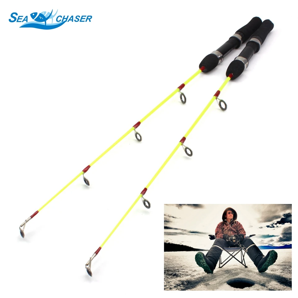Lowest profit 2pcs Lightweight Ice Fishing Pole 60cm 55g Ice Fishing Rod Winter Fishing Casting Rod Fishing Tackle Free shipping