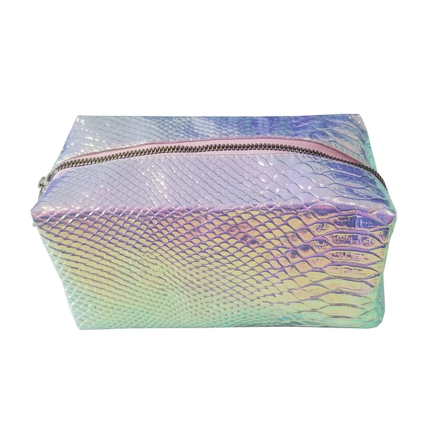 Pouch Multicolor Compartment Makeup Bag, For Cosmetic,Makeup, Rectangle