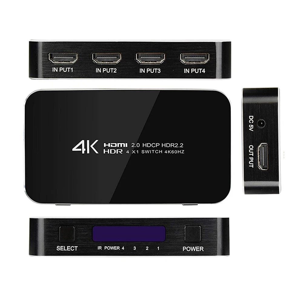 4K 60Hz HDMI коммутатор HDR 5X1 hdmi переключатель 5 1 аудио экстрактор HDCP 2 Коммутатор с