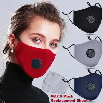 

IN Stock !!! Cotton Breath PM2.5 Cotton Mouth Masks Anti-Dust Anti Pollution Cloth Activated carbon filter respira Face Mask