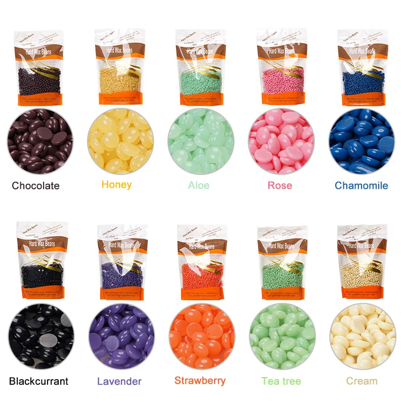 Hair Removal Wax Hard Wax Beans Beauty Wax 300g/pack Wax Beans No Strip Depilatory Hot Film Pellet Waxing Bikini Face Hair Removal For Women Men