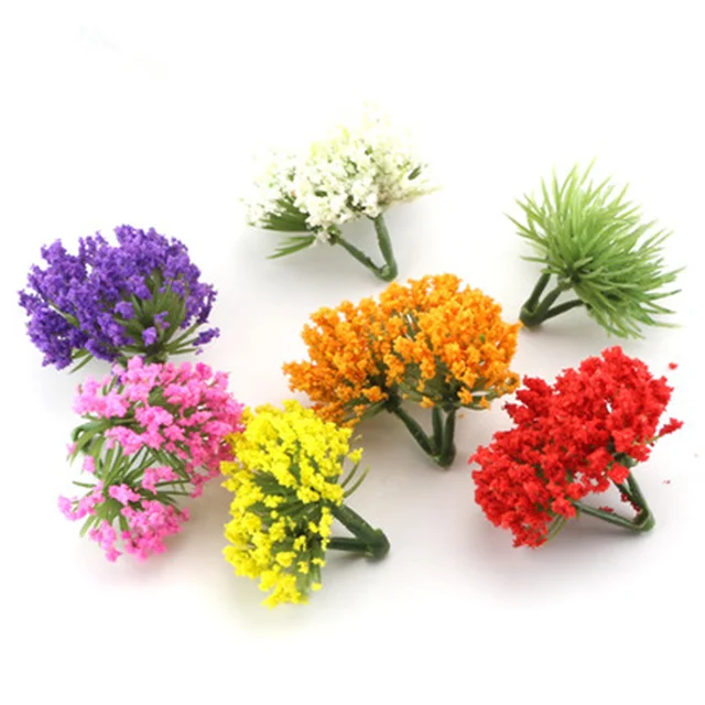 Flowers model thorn ball toy sand table simulation train garden layout diy landscape stereo model 1