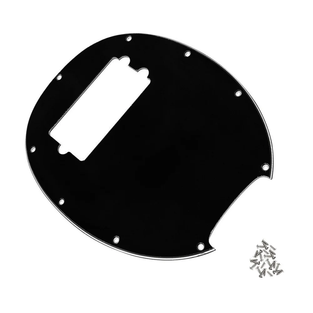 Электрический бас 3Ply Гитара Pickguard ПВХ материал для мм музыкальный человек 4 струны Замена баса черный белый/черный