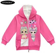 Aitonoble/Новинка года; зимнее пальто для девочек; хлопковые худи с мехом; внутренние толстовки для детей; куртка принцессы для девочек; пальто