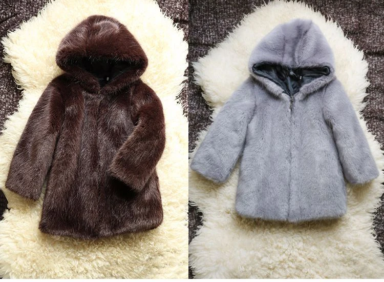 Dollplus/пальто с искусственным мехом для детей от 2 до 14 лет коллекция года, зимняя теплая верхняя одежда с капюшоном и мехом и пальто утепленная детская одежда для девочек куртка для мальчиков