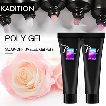 

KADITION New Transparent Builder Poly Gel for Fingernails Colors Nail Hard Jelly Poly Gel Hot Sale Extension Set Acrylic Polygel