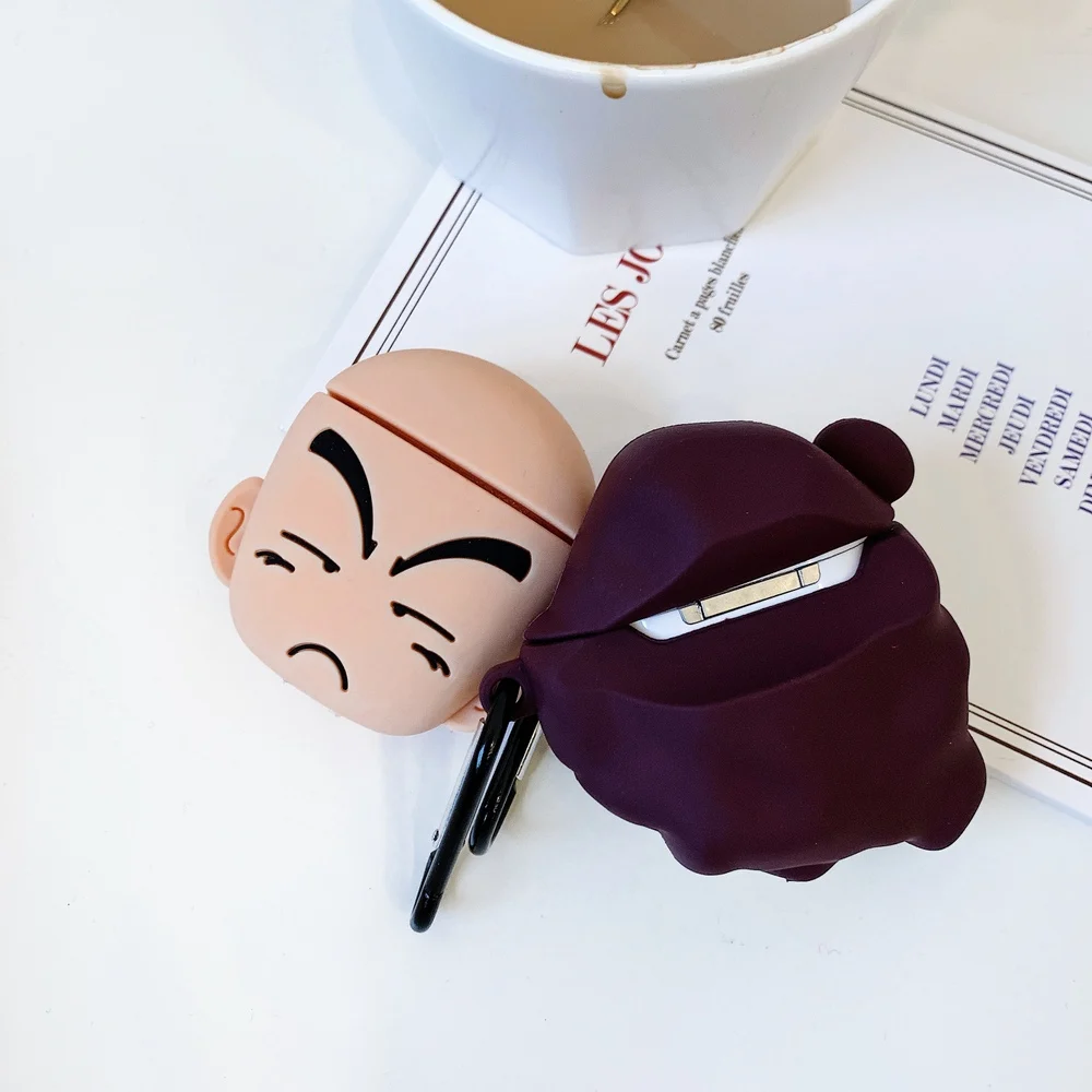 Аниме Dragon Ball Kuririn наушники чехол Piccolo чехол Гоку для AirPods 1 2 Bluetooth гарнитура зарядная коробка классный чехол s с крючком