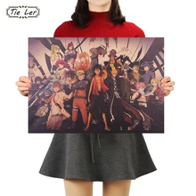 Классический японский аниме персонаж коллекции ретро плакат, крафт-бумага бар кафе декоративные картины наклейки на стену 50*35 см