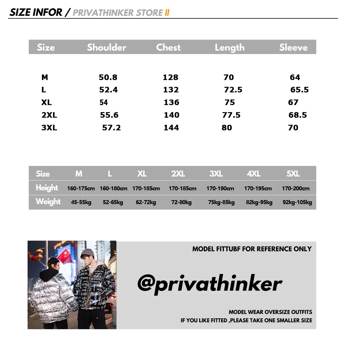 Privathinker,, пара, с буквенным принтом, в стиле хип-хоп, Winderbreak, для мужчин и женщин, Толстая теплая уличная одежда, парки для влюбленных, модное зимнее пальто