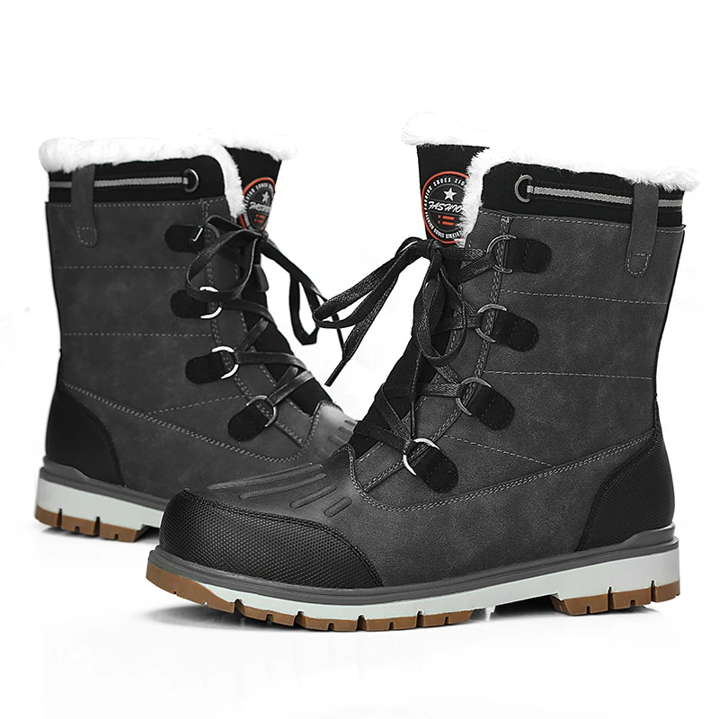 Koop Nieuwe Kwaliteit Waterdichte Snowboots Super Warm Pluche mannen Laarzen Winter Bont Enkellaars Comfortabele Motorlaarzen Maat 38 47
