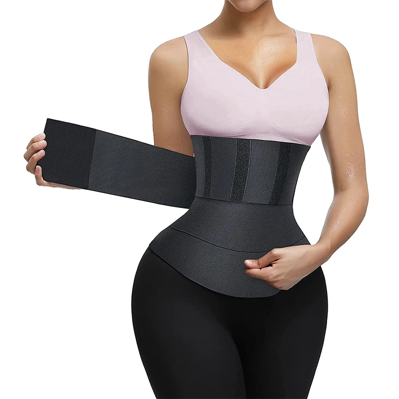 Latest Model Strap Waist Trainer Corset Body Shaper For Women Slimming Underwear Belly Tummy Wrap Sheath Shapewear With 5 Velcro full body shaper