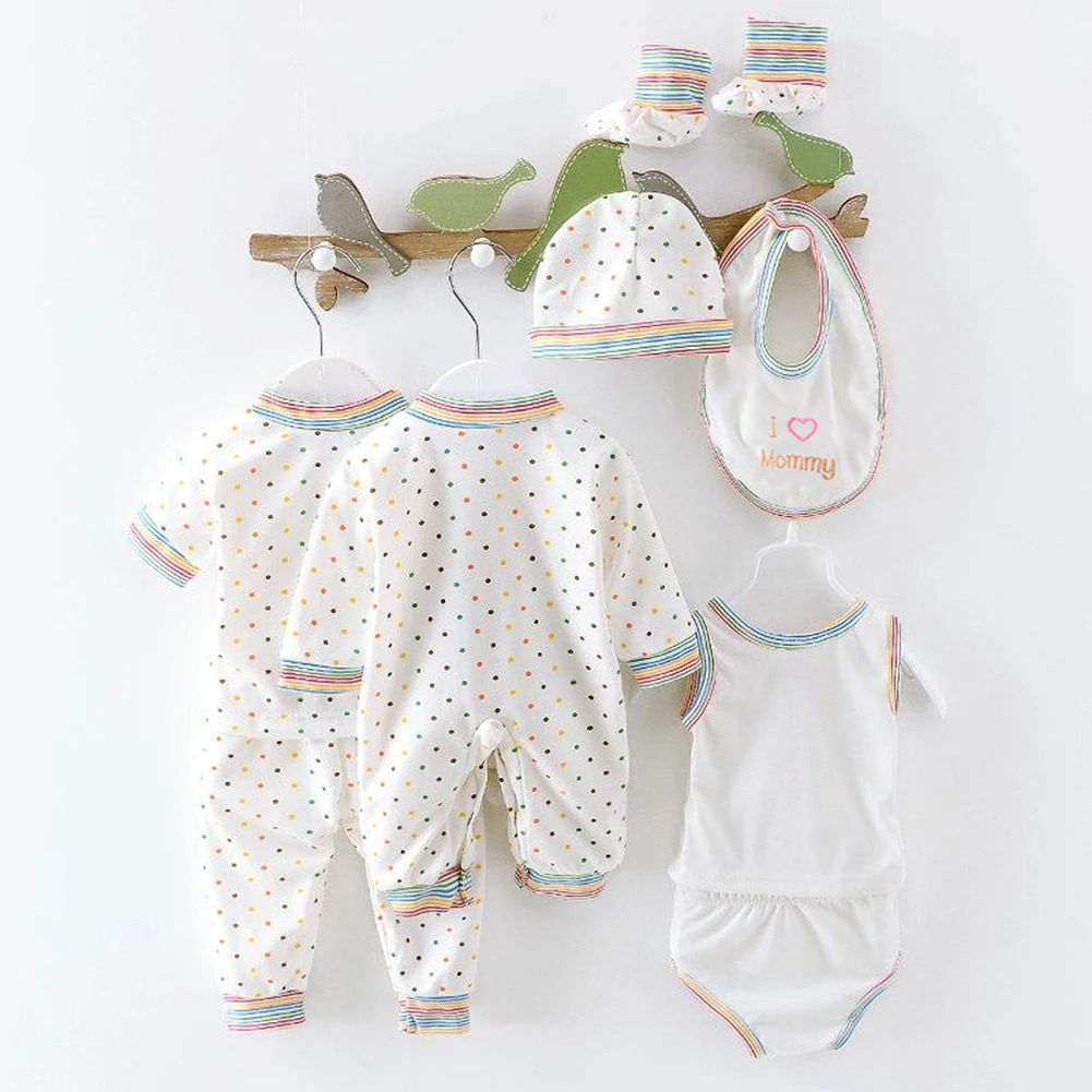 Для детей 0-3 лет, M 8 шт./компл. хлопок Одежда для новорожденных Одежда для малышей Комплект Одежда для маленьких девочек и мальчиков, Комплект Одежда для маленьких детей, костюм для детей ясельного возраста