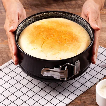 

3pcs Cake Mold Square Heart Shaped Round Non-stick with Removable Bottom Cake Pan with Buckle TP899