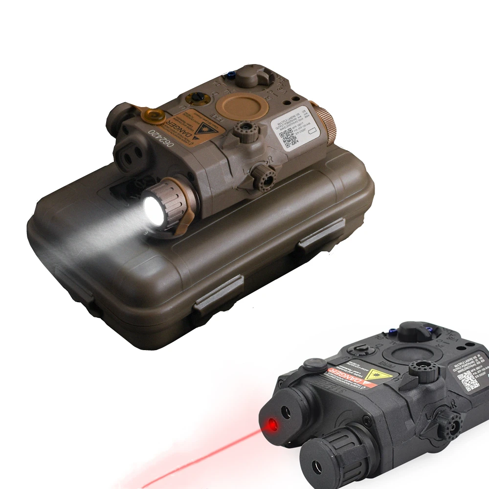 Airsoft LA-5 PEQ15 Red Dot IR Laser Sight Tactical LA5C PEQ 15 Weapon Flashlight 200lumes Hunting Armas White Scout Light | Спорт и