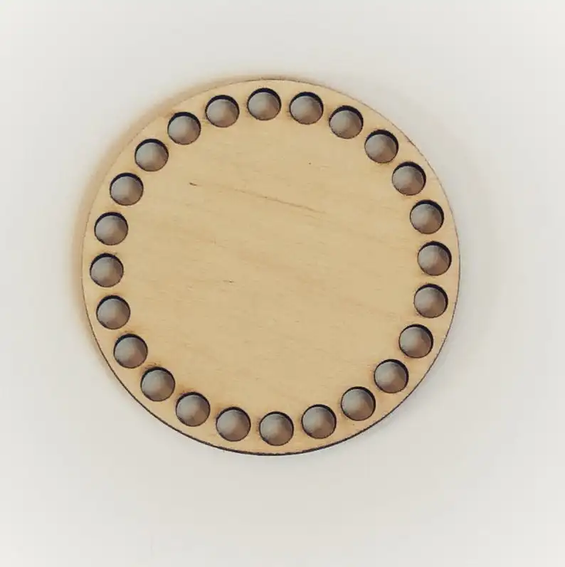 

20pcs 4in Wooden Bottom for Basket round bottom with holes
