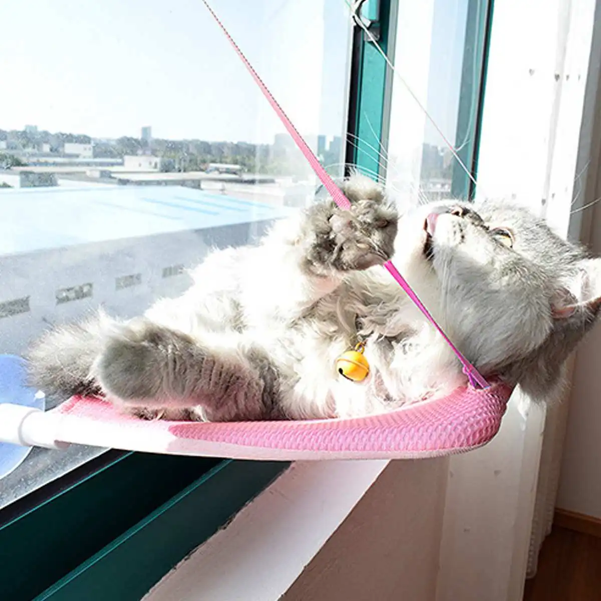 

Pet Seat Window Mounted Super Suction Cup Hanging Cat Lounger Soft Warm Bed Cat Hammock Kitten Supplies Rest Home