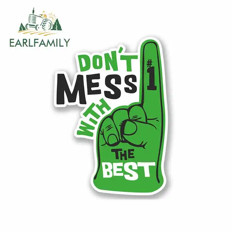 EARLFAMILY 13cm x 9.2cm for Don't Mess Logo Funny Car Stickers Vinyl Windshield RV VAN Car JDM Accessories Graphics Cartoon