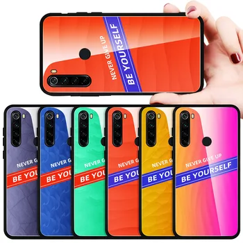 

Fashion Phone Cover For Xiaomi redmi note 8 8pro mi 9 Tempered Glass Protective Back Cover Soft Tpu Edge Case Coque