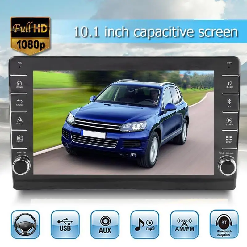 1008 10,1 дюйма 1 Din Android 8,1 автомобильный стерео gps FM Bluetooth MP5 плеер
