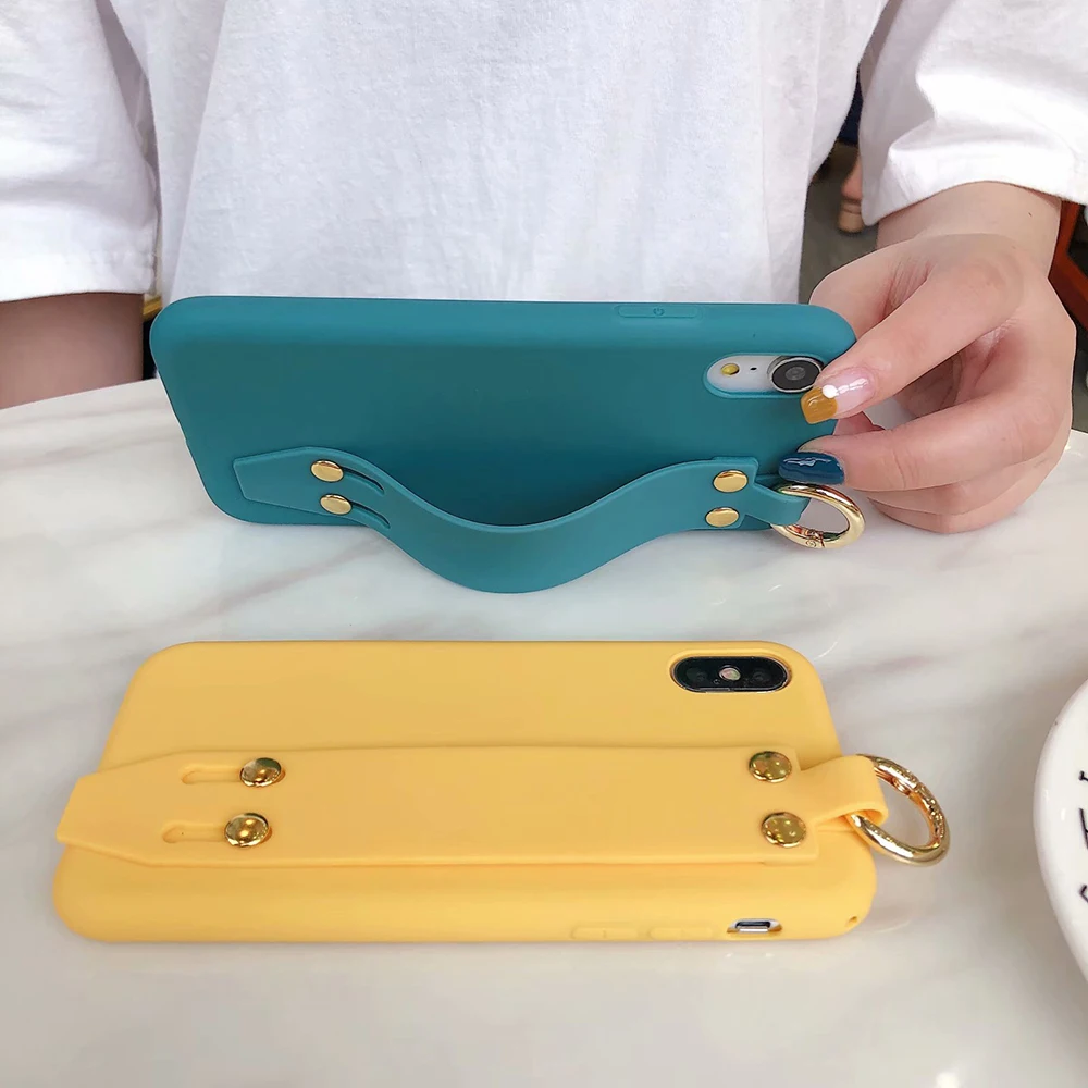 Тики така для iPhone 11 pro Max XR X XS 6 7 8 плюс карамельный цвет ремешок держатель Мягкая