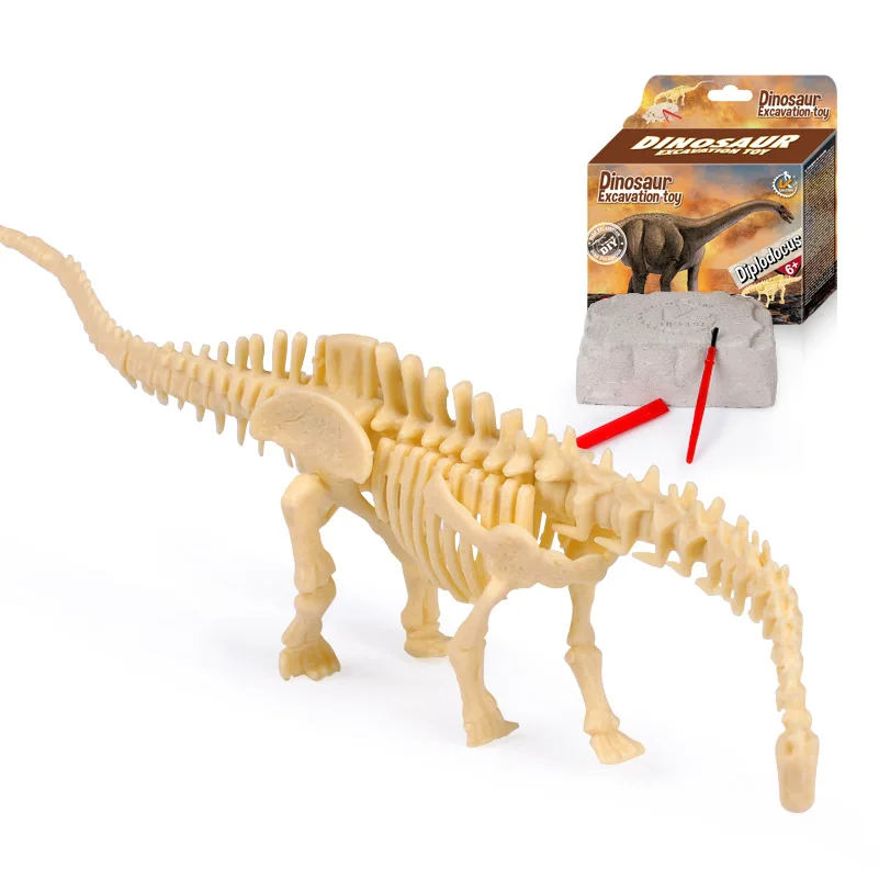 6 type Jurassic Dinosaur Velociraptor Fossil excavation kits Education archeology Exquisite Toy Set Education Child Gift