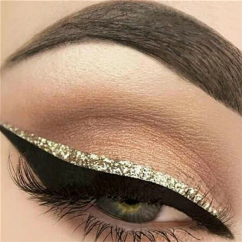 8 Color Liquid Eyeliner Glitter Pigments Metallic Smoky Eyeliner Eyeshadow Sparkling Liquid Eye Liner Makeup Cosmetics Tools