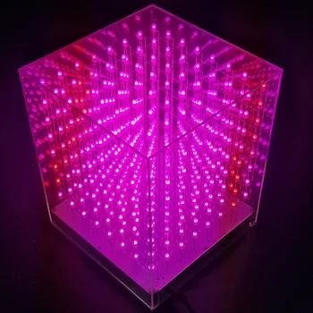 

8 X 8 X 8 3D Multicolor LED Light Cube Kit Infrared Remote Control Light Cube Gift For Children Education Toys -Finished Product
