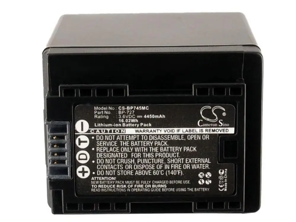 Кэмерон китайско Батарея для Canon фотокамера VIXIA HF M52 M50 M500 M506 R32 Замена BP-745 4450 мА-ч |